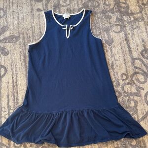 Kate Spade Navy Dress with Cream Trim